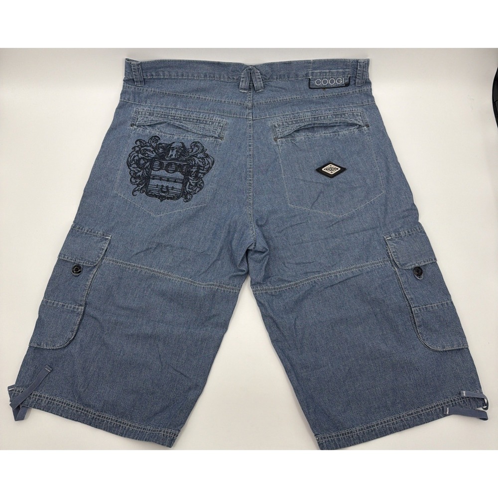 COOGI Jeans Baggy Light Wash Men's W42 Black Letters Y2K